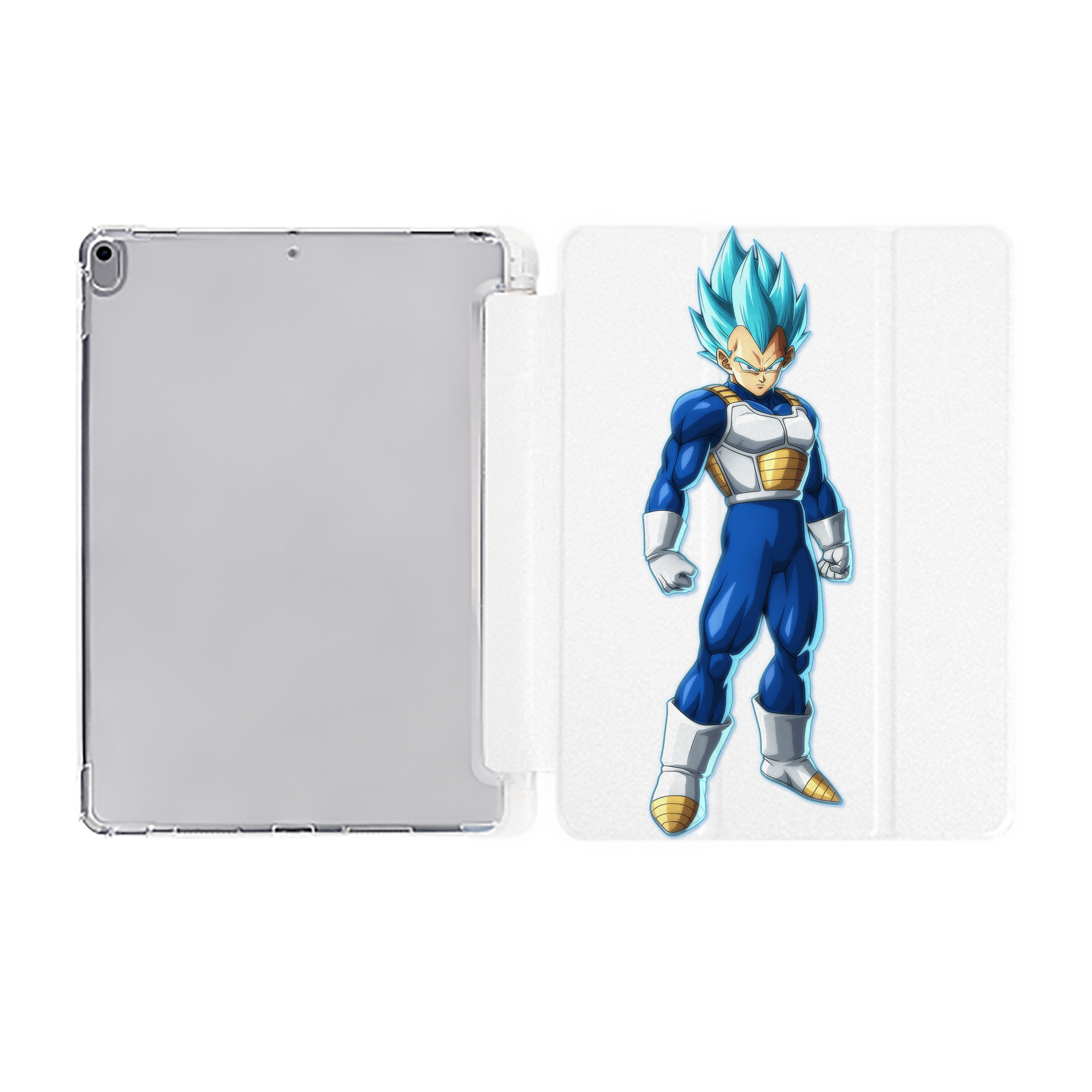 （画像用） ドラゴンボール ベジータ四世（Bejīta Yonsei）DRAGON BALL Vegeta IV IPad ケース ペン収納付き 三つ折りスタンド PUレザー×シリコン 対応機種9.5/10.5/10.9インチ